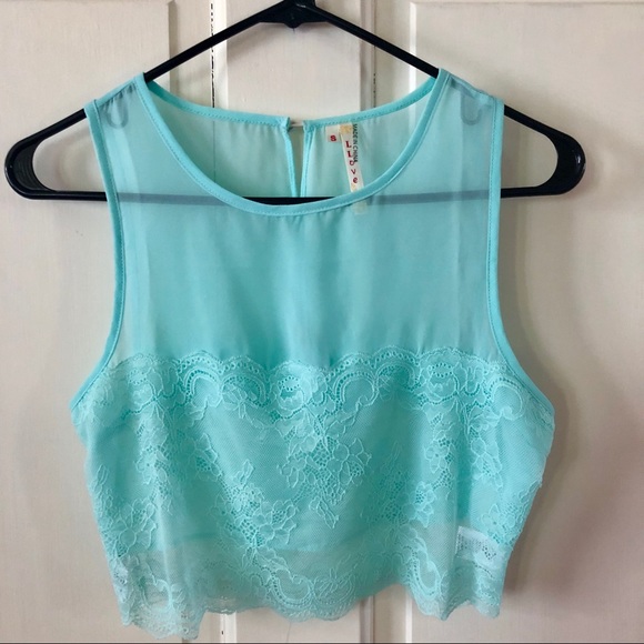 Sheer lace crop top - Picture 3 of 8